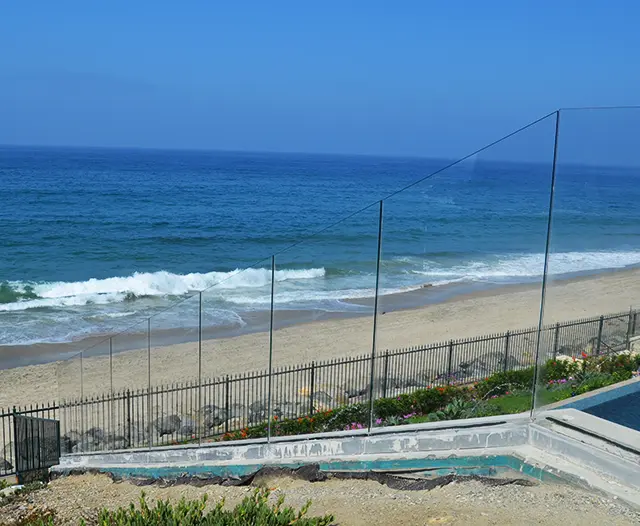 Exterior Glass Railing System Laguna Beach, California