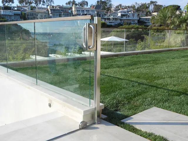 Outdoor Garden Glass Railing near Irvine, California