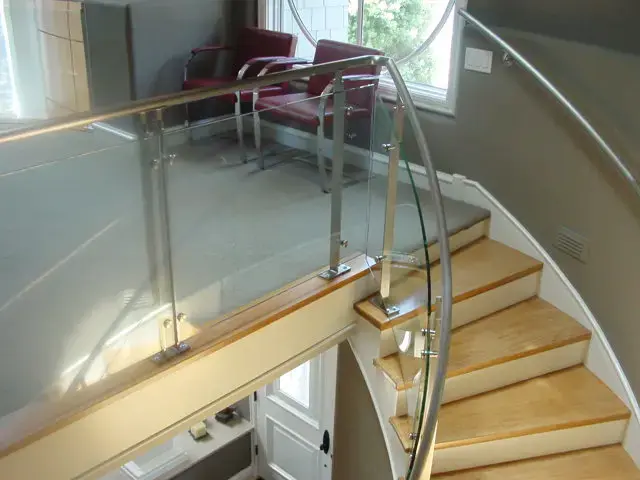 Interior Staircase Glass Railing nearby Irvine, CA